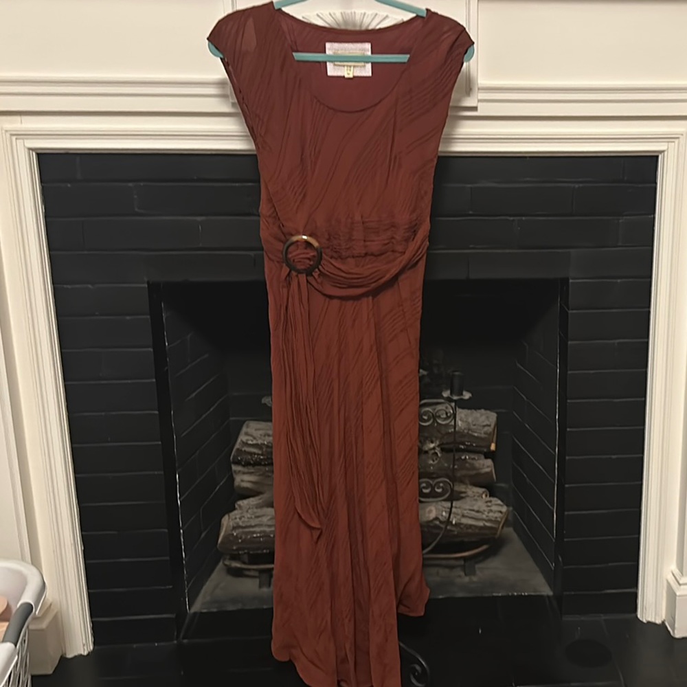 Moulinette Soeurs Brown Cap Sleeve Sundress
